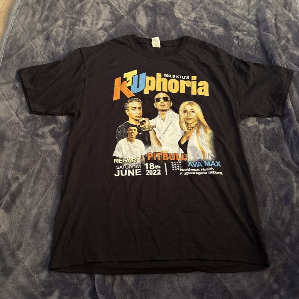 KTUphoria 2022 Pitbull And Ava Max Tshirt Size Large NWOT